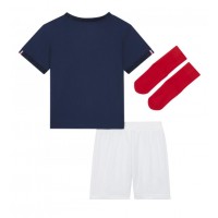 Koszulka piłkarska Francja Strój Domowy dla dzieci MŚ 2022 tanio Krótki Rękaw (+ Krótkie spodenki)